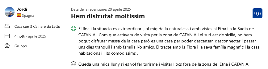 Recensione cliente Booking.com 13