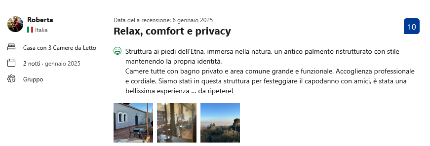 Recensione cliente Booking.com 8