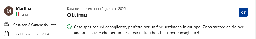 Recensione cliente Booking.com 9